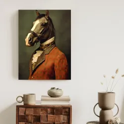 Plakat Koń Na Eleganckim Portrecie Vintage – Styl Retro i Szlachetność