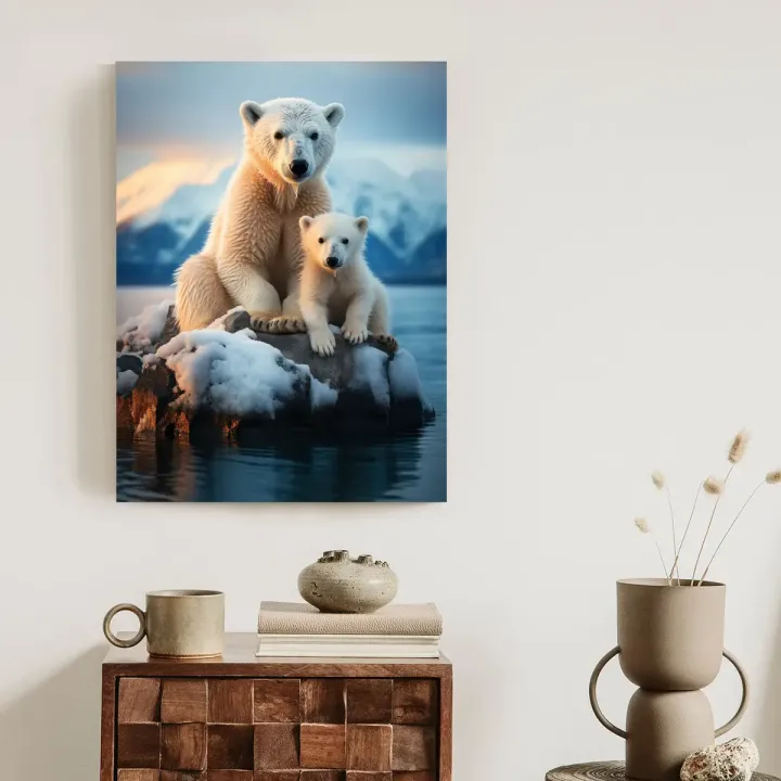 Plakat Misie Polarne – Arktyczny Krajobraz z Niedźwiedziami
