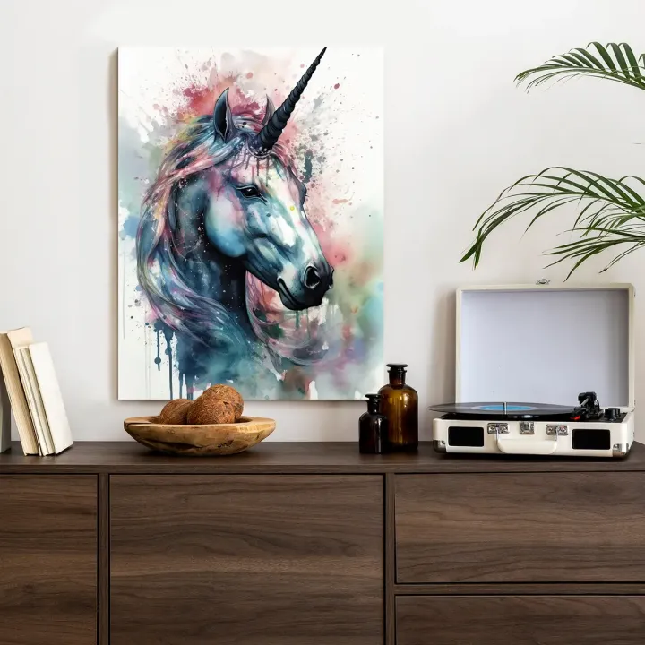 Plakat Jednorożec Akwarela – Bajkowy Motyw w Pastelach
