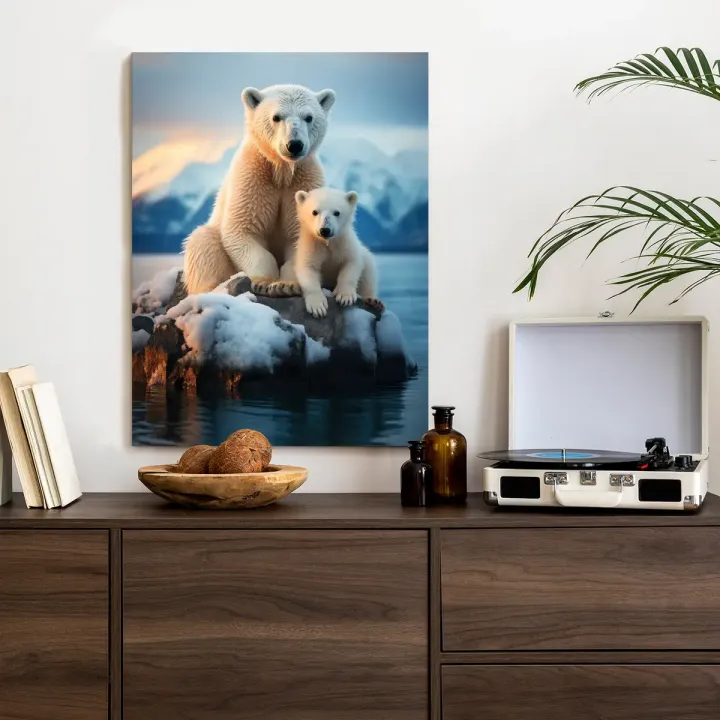 Plakat Misie Polarne – Arktyczny Krajobraz z Niedźwiedziami