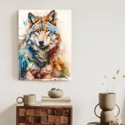 Plakat Wilk – Akwarelowy Portret Dzikiej Natury