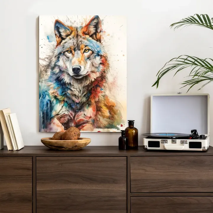 Plakat Wilk – Akwarelowy Portret Dzikiej Natury