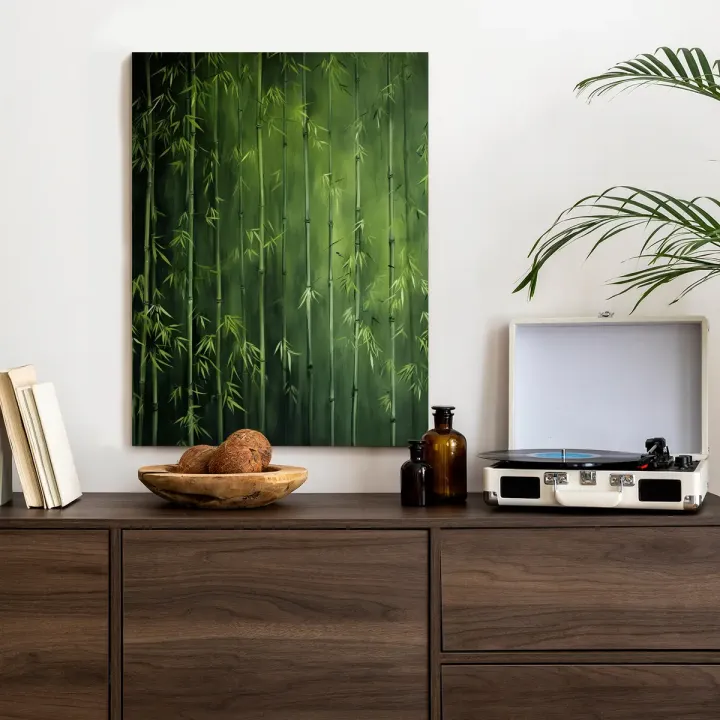 Plakat Zielony Las Bambusowy – Leśna Cisza i Natura