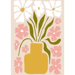 Plakat Nowoczesny Wazon Z Kwiatami – Martwa Natura z Bukietem – produkt