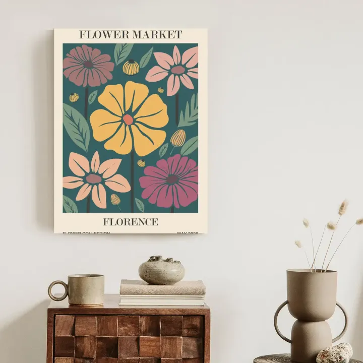 Plakat Trag Kwiatowy Florencja – Florystyczny Bukiet w Stylu Florenckim