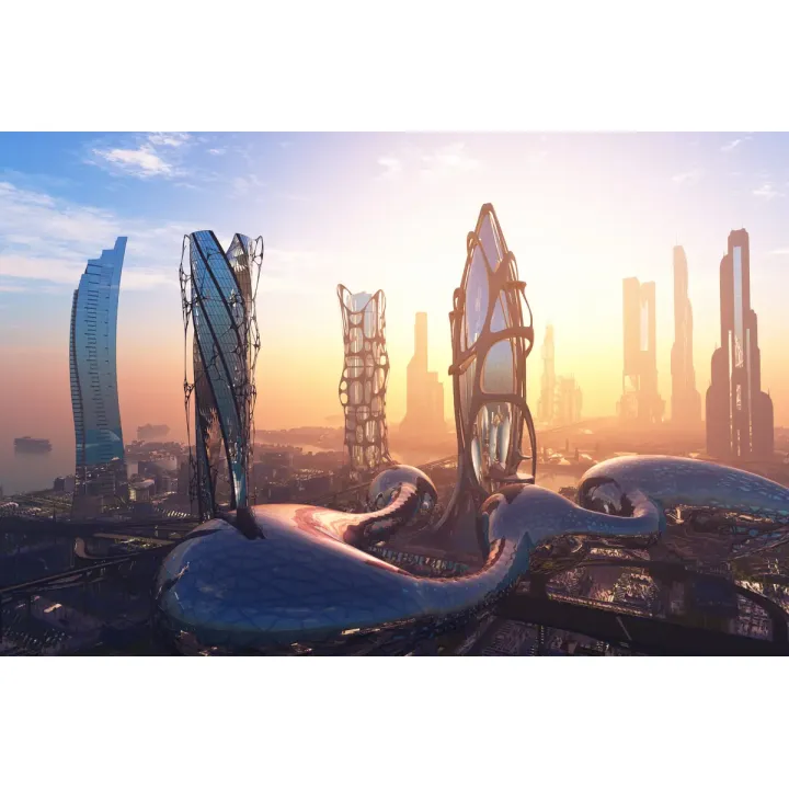 Obraz Modernistyczne Budownictwo – Futurystyczny Skyline Metropolii – produkt