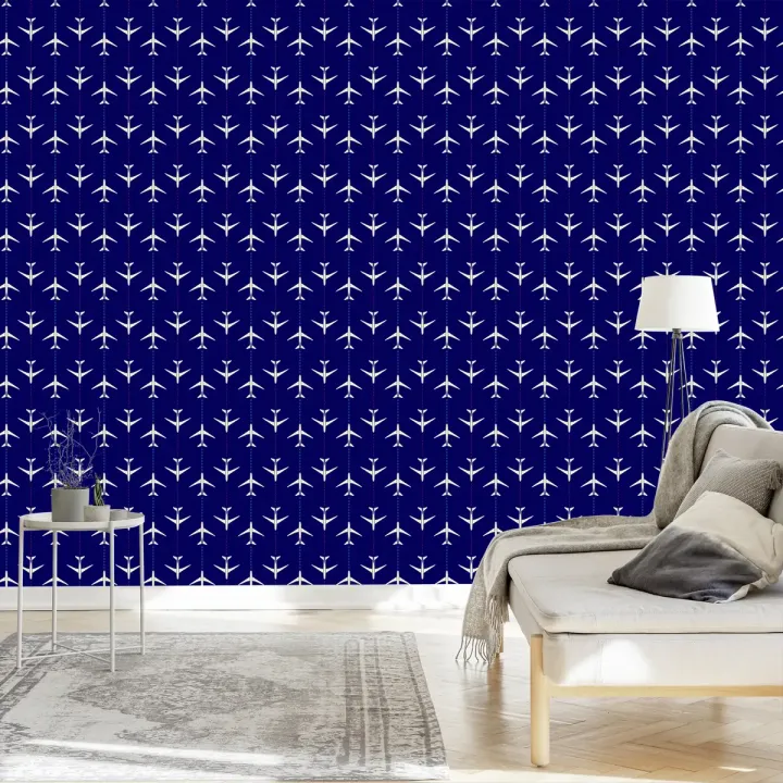 Tapeta Samoloty W Liniach – Abstrakcja Geometryczna w Stylu Skandynawskim