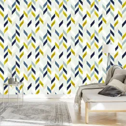 Tapeta Abstrakcja Geometryczna – Kolorowe Trójkąty i Nowoczesna Grafika