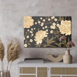 Obraz Piwonie – Bukiet Kwiatów Ciętych w Botanicznym Stylu