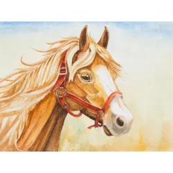 Obraz Koń – Portret Konia Malowany Akwarelą