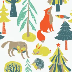 Tapeta Leśne Zwierzęta – Krajobraz Lasu Pełen Natury