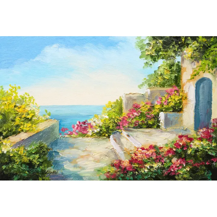 Obraz Dom Nad Morzem – Nadmorska Droga i Śródziemnomorski Klimat – produkt