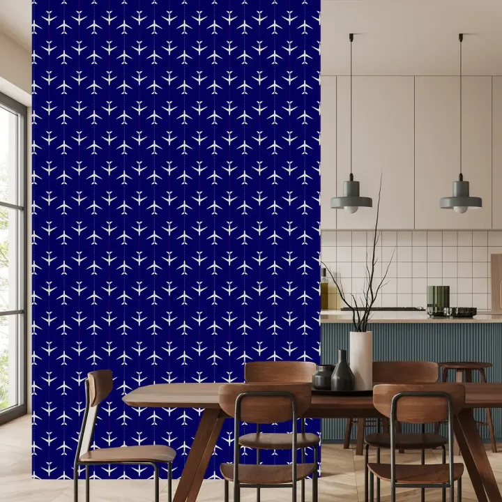 Tapeta Samoloty W Liniach – Abstrakcja Geometryczna w Stylu Skandynawskim