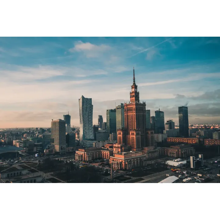 Obraz Warszawa – Skyline z Pałacem Kultury i Nauki – produkt
