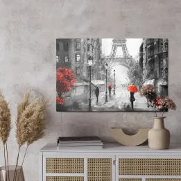 Obraz Na Płótnie Paryska Ulica – Romantyczny Klimat Francji
