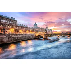 Obraz Paryski Most O Wieczornej Porze – Pont Alexandre III i Sekwana