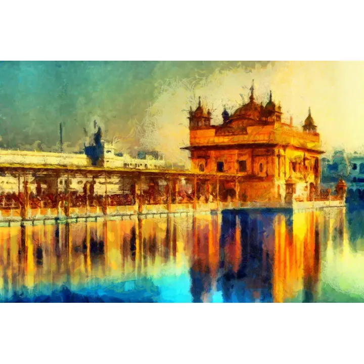 Obraz Złota Świątynia w Amritsar – Architektura Sakralna Sikhizmu – produkt