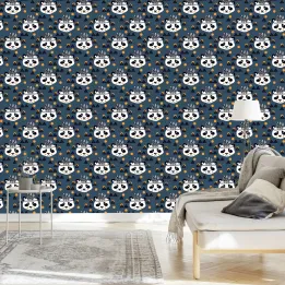Tapeta Pandy Indianie – Etno Design z Geometrycznymi Wzorami