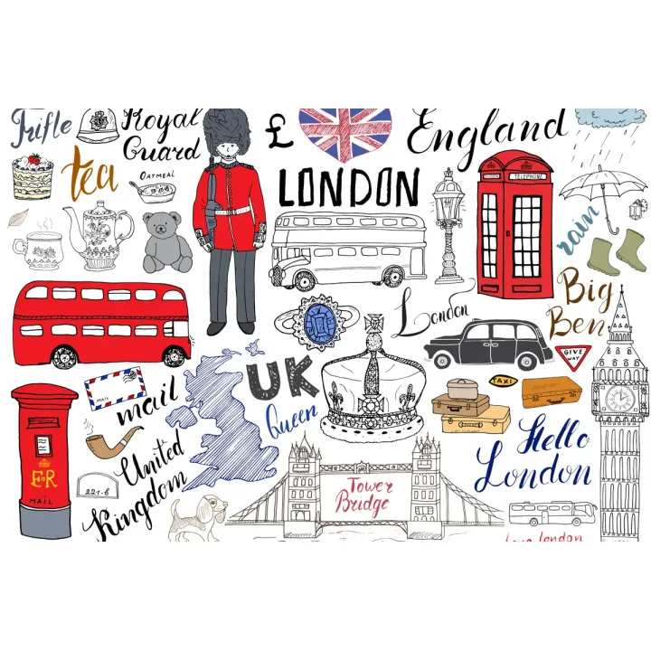 Obraz Na Płótnie Słynne Symbole Londynu – Big Ben, Tower Bridge i Royal Guard – produkt