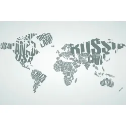 Obraz Mapa Świata – Geografia i Podróże na Płótnie