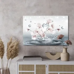 Obraz Kwiaty Magnolii – Krople Wody i Wiosenna Natura