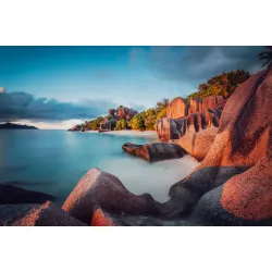 Obraz Na Płótnie Plaża Anse Source d'Argent – Błękitna Laguna Seszeli