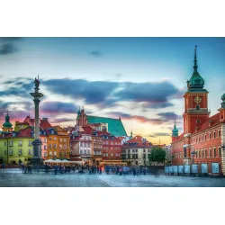 Obraz Wieloczęściowy Pano – Zamek Królewski w Warszawie i Stare Miasto