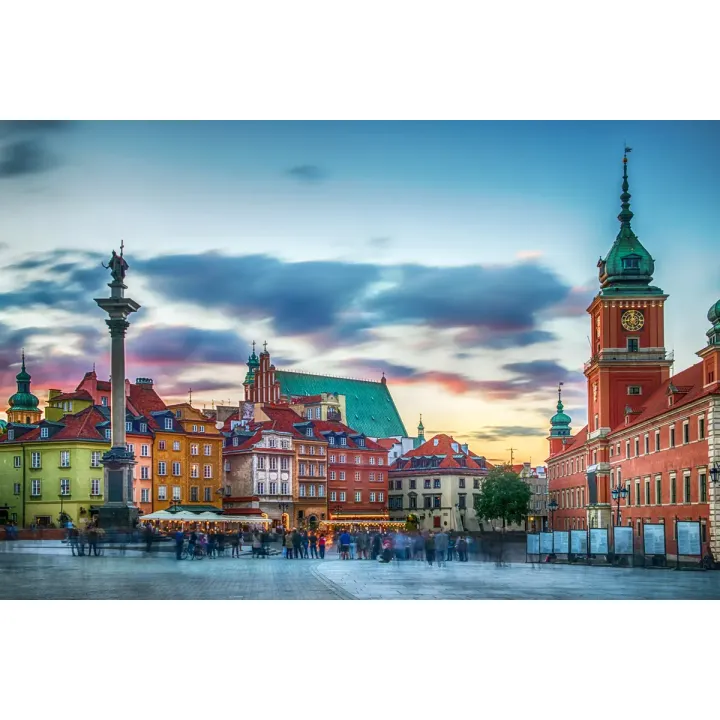Obraz Wieloczęściowy Pano – Zamek Królewski w Warszawie i Stare Miasto – produkt