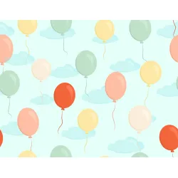 Tapeta Balony – Kolorowa Dekoracja na Urodziny i Święto