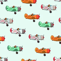 Tapeta Bajkowe Samoloty Vintage – Lotnicza Przygoda w Stylu Retro