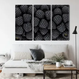 Obraz Jeżyny w Skali Makro – Abstrakcyjna Fotografia Detali Owoców