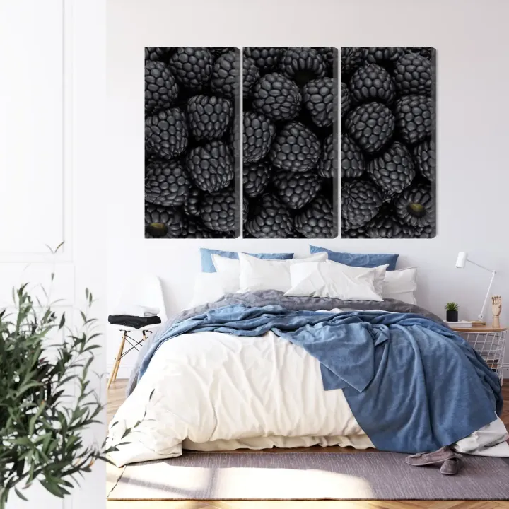 Obraz Jeżyny w Skali Makro – Abstrakcyjna Fotografia Detali Owoców