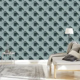 Tapeta Abstrakcyjny Wzór Geometryczny 3D – Nowoczesna Sztuka Op Art