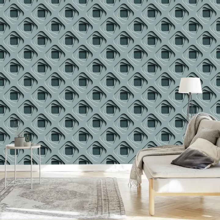 Tapeta Abstrakcyjny Wzór Geometryczny 3D – Nowoczesna Sztuka Op Art