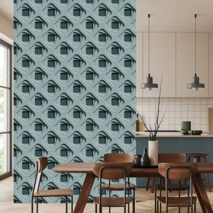Tapeta Abstrakcyjny Wzór Geometryczny 3D – Nowoczesna Sztuka Op Art