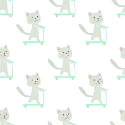 Tapeta Kotki Na Hulajnogach – Zabawne Koty i Zwierzęta Domowe