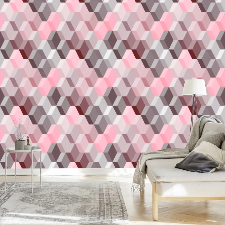 Tapeta 3D – Abstrakcja Geometryczna i Wzór Op-Art