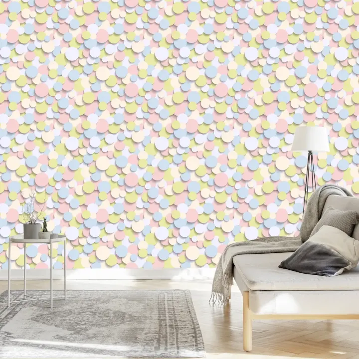 Tapeta Kolorowe Koła – Abstrakcja Geometryczna Op-Art
