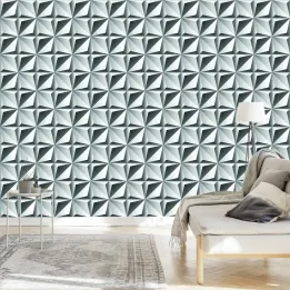 Tapeta Optyczna 3D – Abstrakcja Geometryczna i Złudzenie Przestrzeni