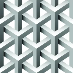 Tapeta Geometryczna – Abstrakcja 3D z Głębią do Salonu