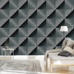 Tapeta Geometryczna 3D – Abstrakcja z Głębią Perspektywy