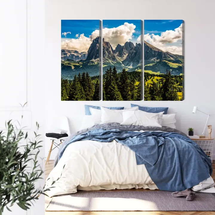 Obraz Wieloczęściowy Dolomity – Alpejski Krajobraz Górski – produkt