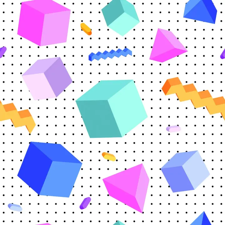 Tapeta Geometryczna 3D – Abstrakcyjne Sześciany i Kostki – produkt