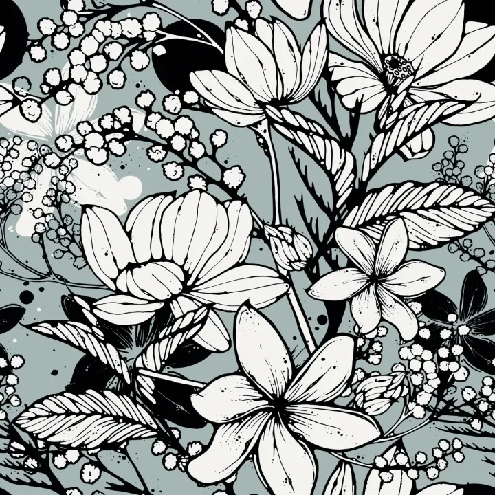 Tapeta Piękne Wiosenne Kwiaty – Botaniczny Wzór na Łąkę – produkt