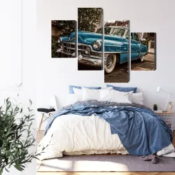 Obraz Klasyczny Samochód – Cadillac Eldorado z Lat 50. w Miejskiej Scenerii