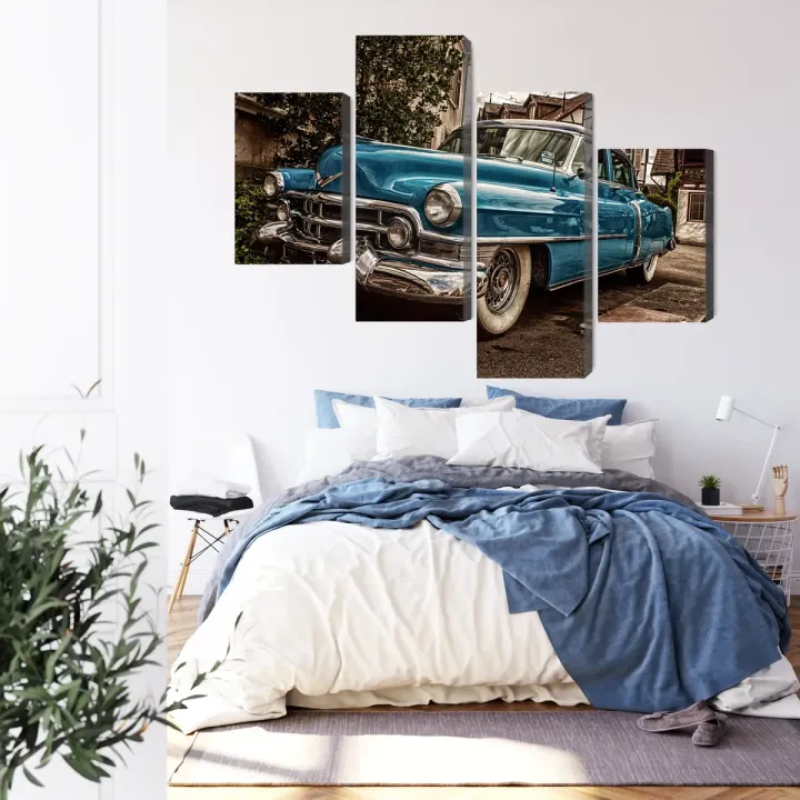 Obraz Klasyczny Samochód – Cadillac Eldorado z Lat 50. w Miejskiej Scenerii – produkt