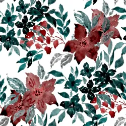 Tapeta Kwiaty Malowane Akwarelą – Botaniczny Ogród Pełen Natury