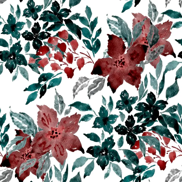 Tapeta Kwiaty Malowane Akwarelą – Botaniczny Ogród Pełen Natury – produkt