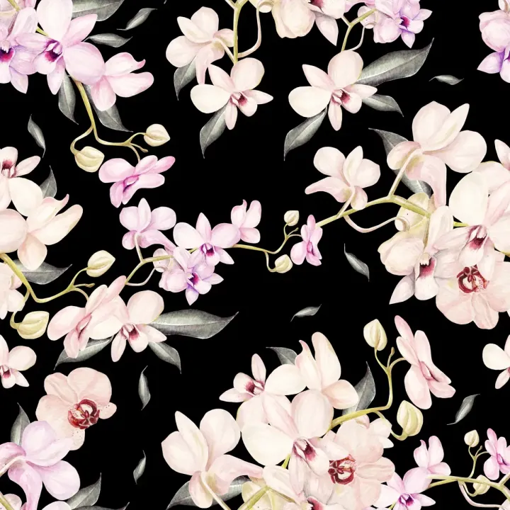 Tapeta Do Salonu Kwiaty Storczyki – Botaniczny Motyw Natury – produkt