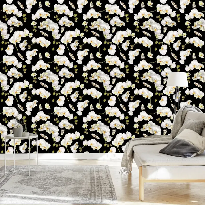Tapeta Storczyk – Motyl i Kwiaty w Naturze